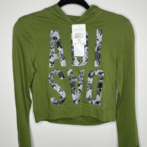 ADIDAS Green Cropped Hoodie